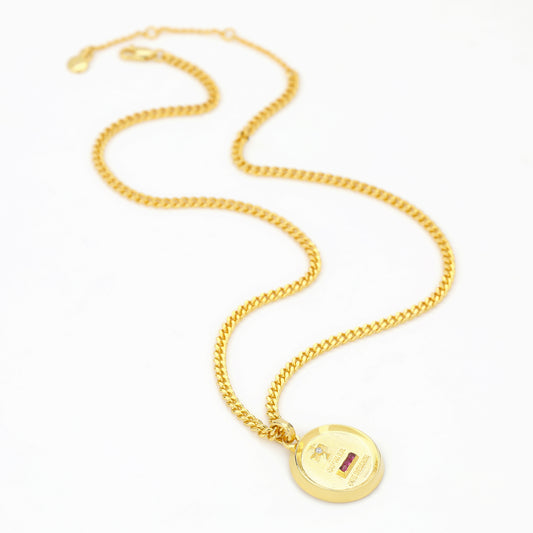 QU' HIER QUE DEMAIN LOVE MEDAL NECKLACE