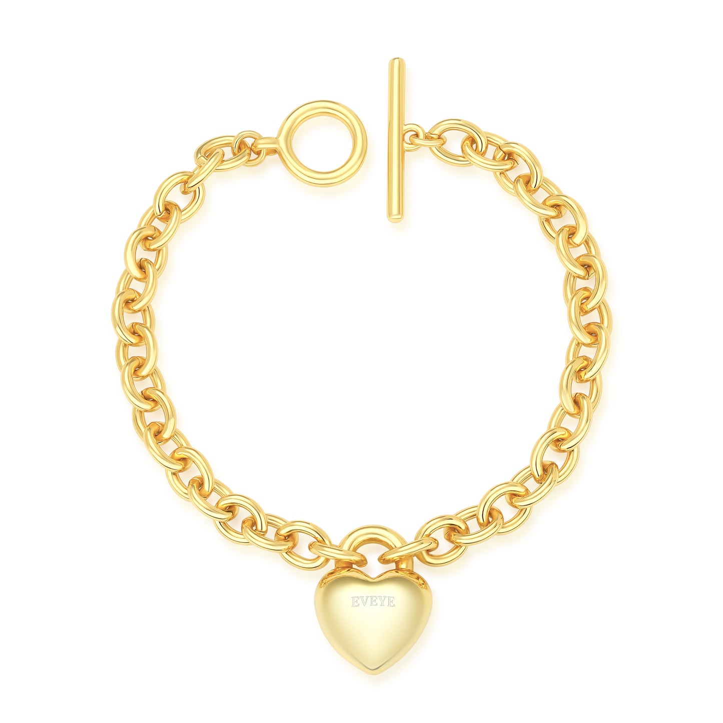 HEART PADLOCK CHAIN BRACELET