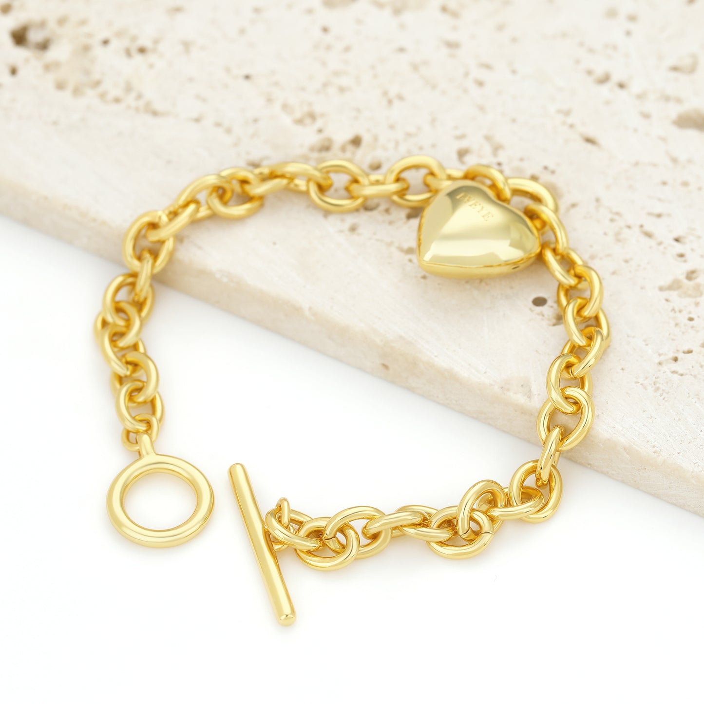 HEART PADLOCK CHAIN BRACELET
