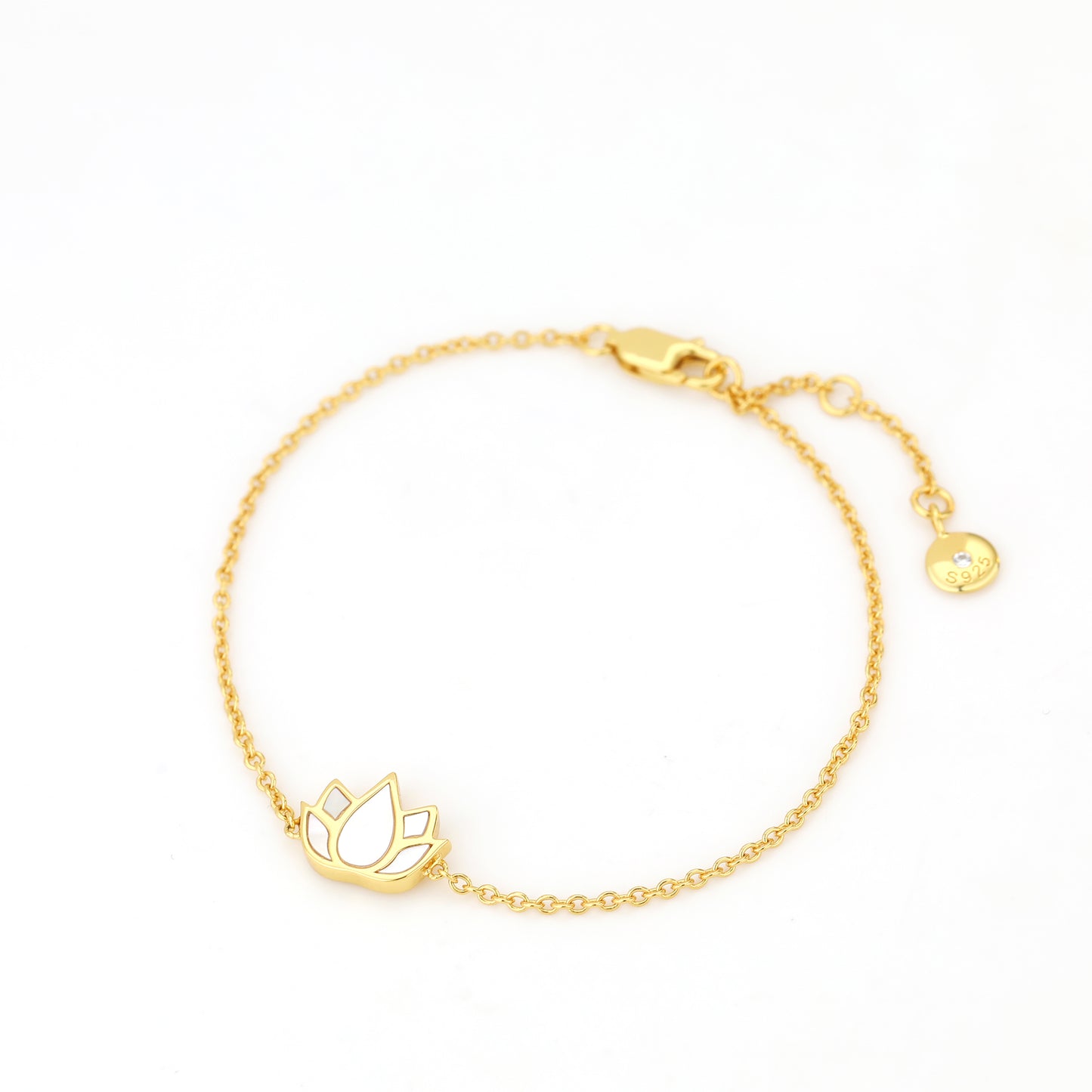 MOTHER OF PEARL LOTUS BRACELET