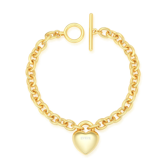 HEART PADLOCK  CHAIN BRACELET