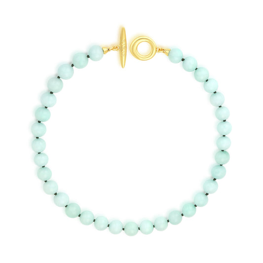 JADE BEAD TOGGLE BAR NECKLACE