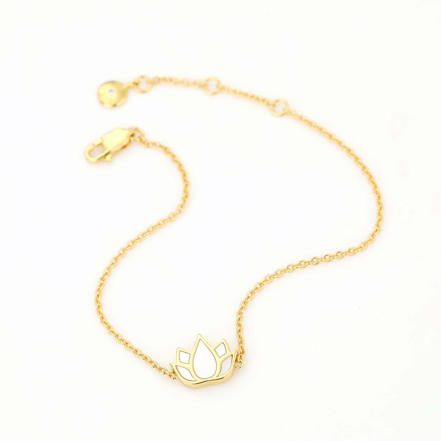 MOTHER OF PEARL LOTUS BRACELET