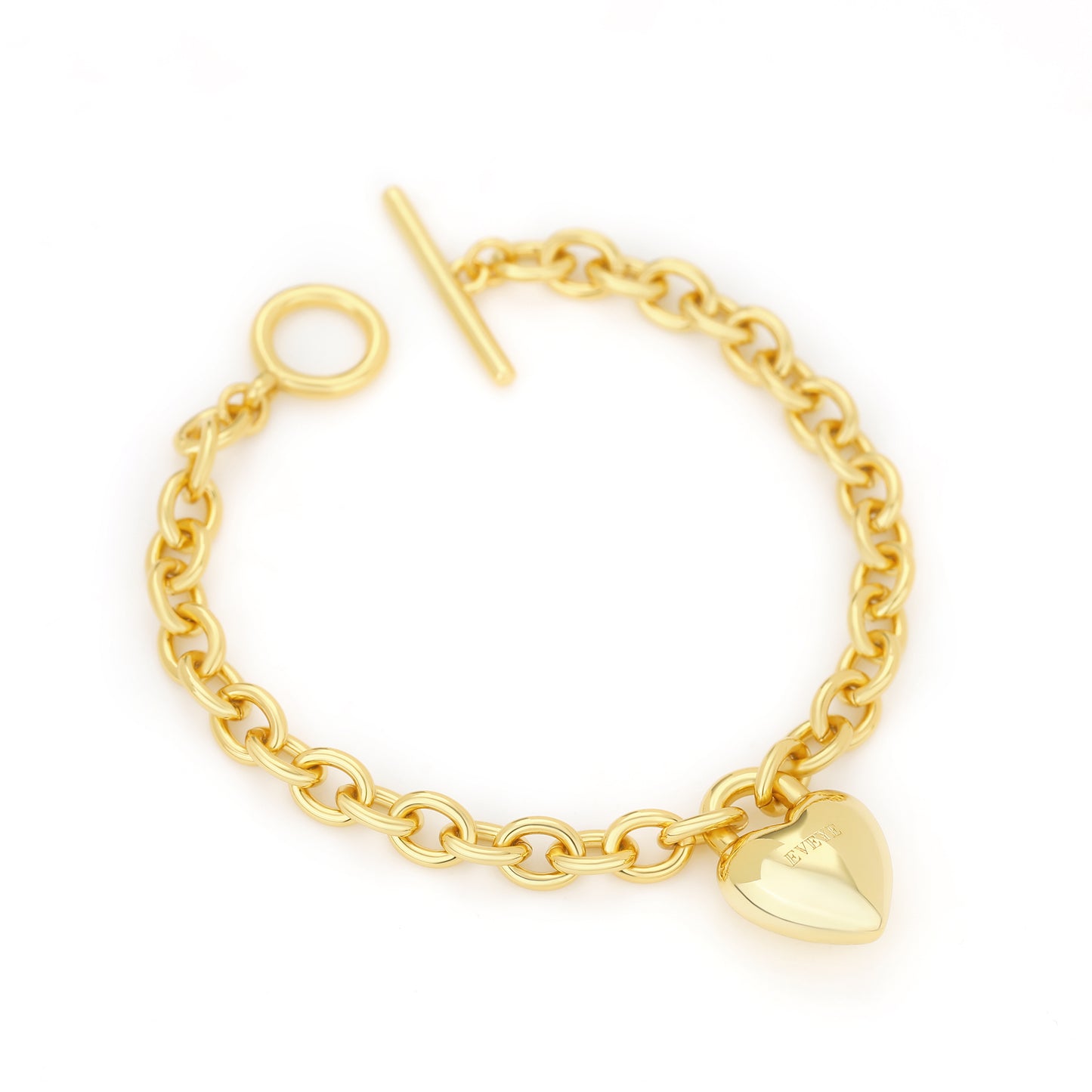 HEART PADLOCK  CHAIN BRACELET