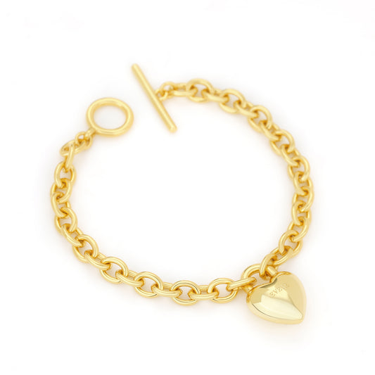 HEART PADLOCK  CHAIN BRACELET