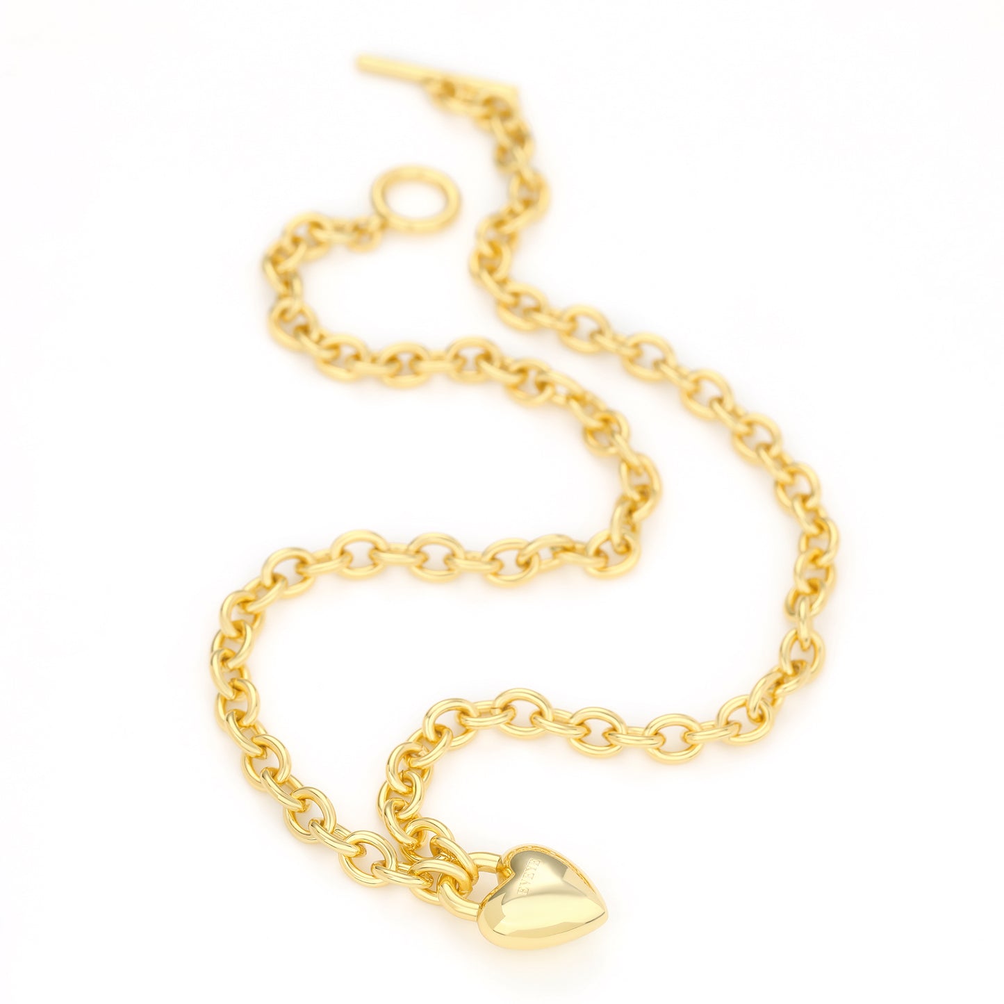 HEART PADLOCK  CHAIN NECKLACE