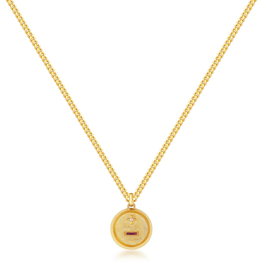 QU' HIER QUE DEMAIN LOVE MEDAL NECKLACE