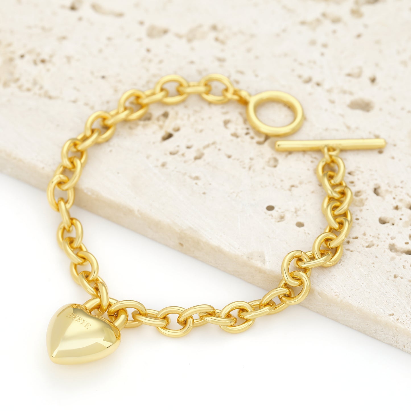 HEART PADLOCK  CHAIN BRACELET