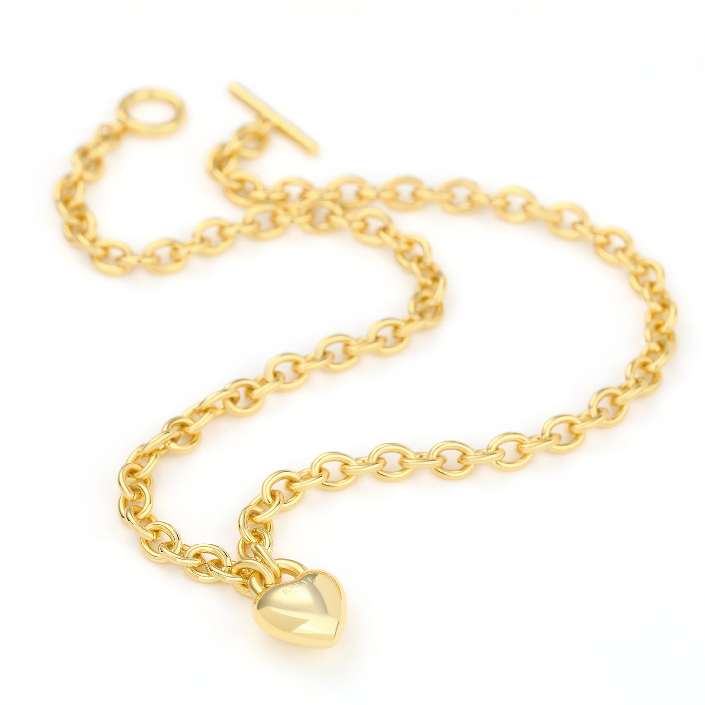 HEART PADLOCK  CHAIN NECKLACE