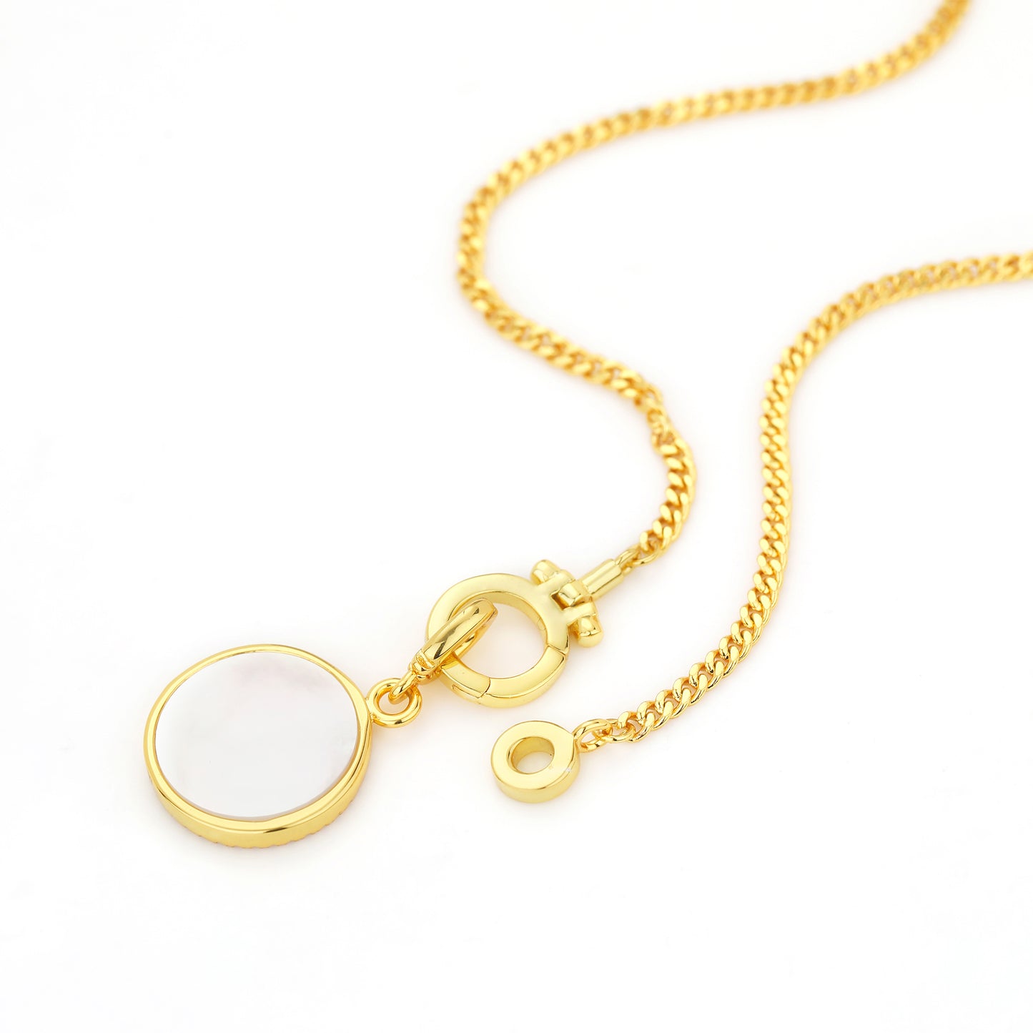 EVIL EYE NATURAL SHELL  PENDANT NECKLACE
